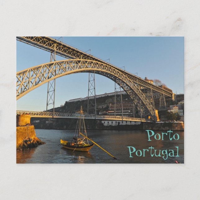 Postal Puente Porto sobre el río Douro. Portugal (Anverso)