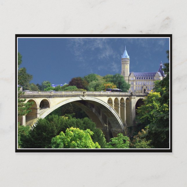 Postal Puente Postcard Adolphe de Ciudad de Luxemburgo (Anverso)