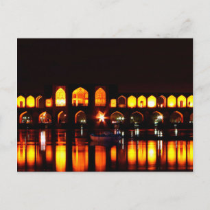 Postal Puente Postcard Khaju en Isfahán, Irán