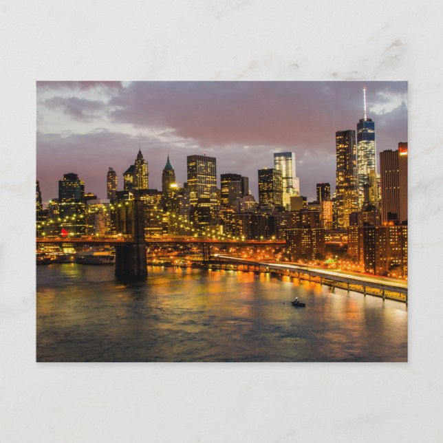 Postal Puente Postcard Manhattan, Nueva York, EE.UU. (Anverso)