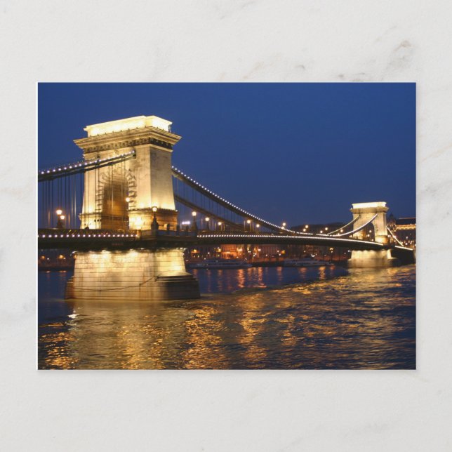 Postal Puente principal de Budapest (Anverso)