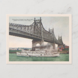 Postal Puente Queensboro de Nueva York de los años 20