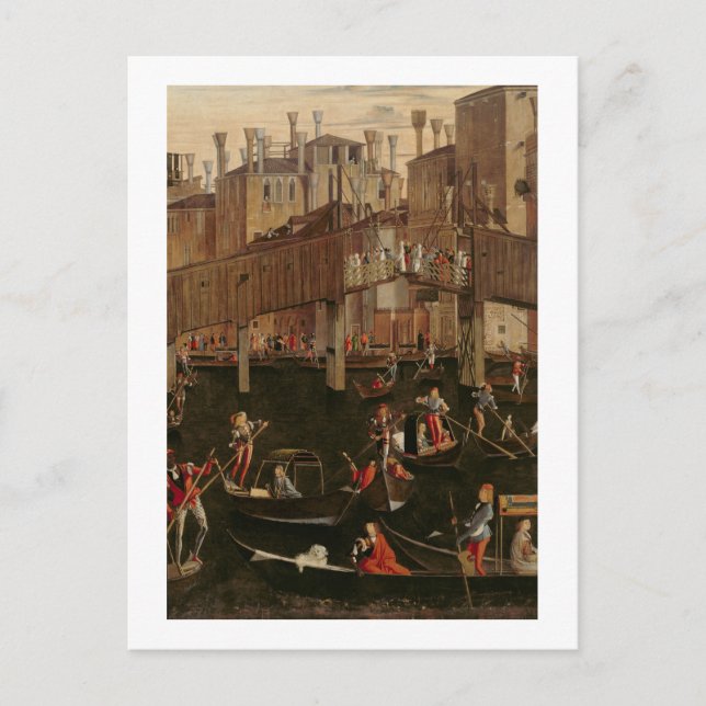 Postal Puente Rialto de madera, del milagro de los Reli (Anverso)