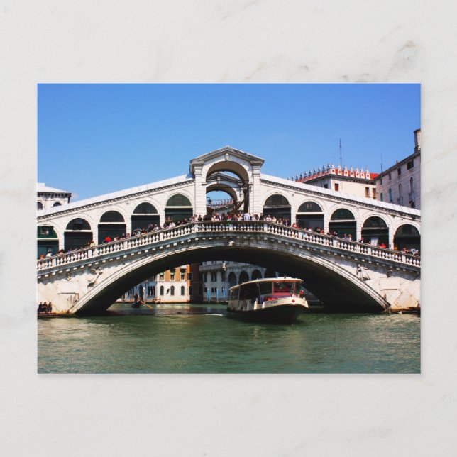 Postal Puente Rialto en Venecia (Anverso)