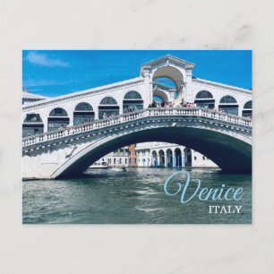 Postal Puente Rialto Escénico Venecia Italia Viajes
