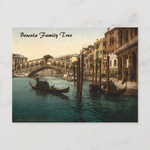 Postal Puente Rialto I, Venecia, Italia