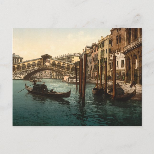 Postal Puente Rialto I, Venecia, Italia (Anverso)