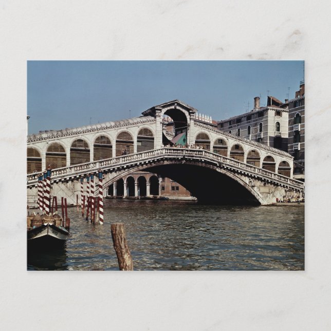 Postal Puente Rialto, iniciado en 1588 (Anverso)
