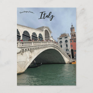 Postal Puente Rialto O Ponti Di Rialto Venecia Italia