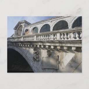 Postal Puente Rialto sobre el Gran Canal de Venecia Itali