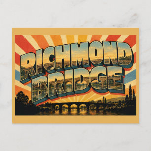 Postal Puente Richmond TAS Arte de Viaje Vintage