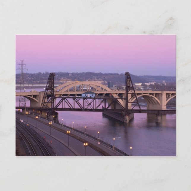 Postal Puente Robert Street en Dusk (Anverso)