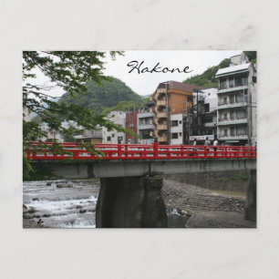 Postal puente rojo hakone