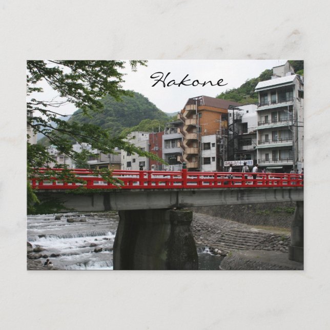 Postal puente rojo hakone (Anverso)