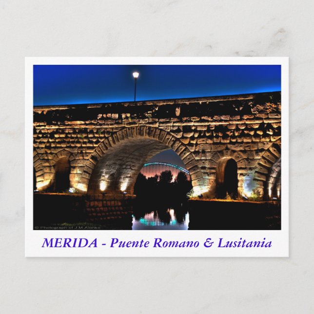 Postal Puente Romano y Lusitania (Anverso)