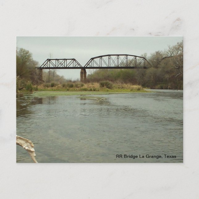 Postal Puente RR La Grange, Texas (Anverso)
