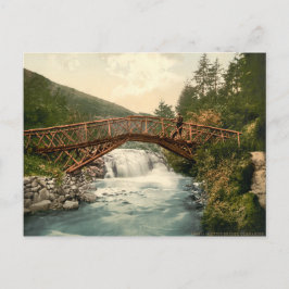 Postal Puente rústico en Glenariff. Antrim, Irlanda