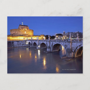 Postal Puente Sant Angelo y Castel Sant Angelo en