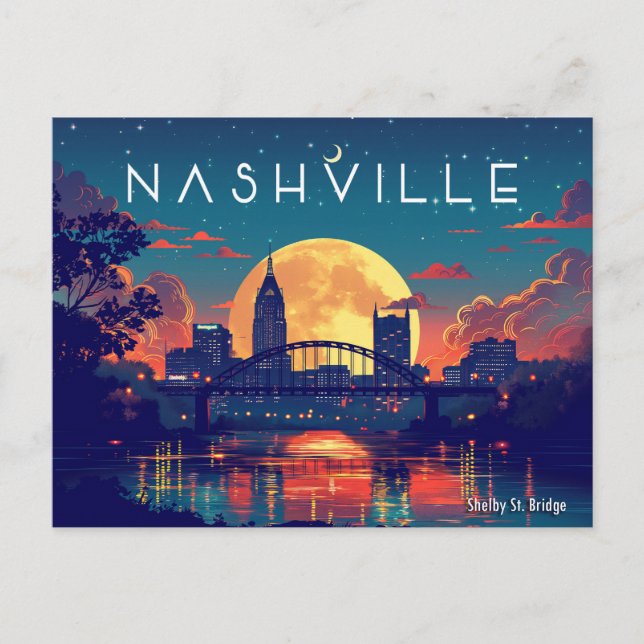 Postal Puente Shelby Street de Nashville (Anverso)