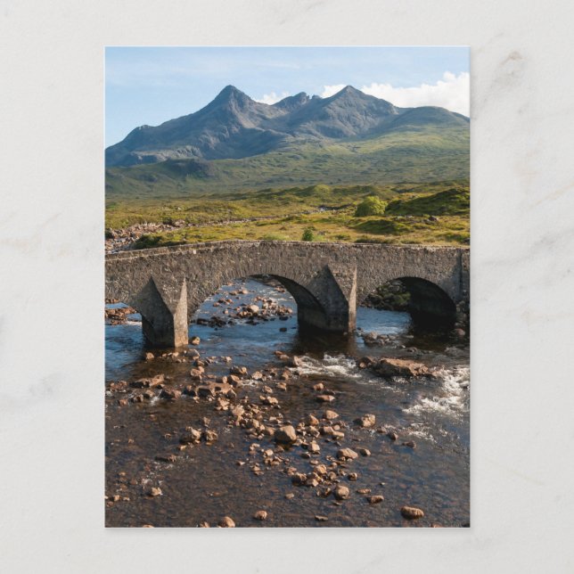 Postal Puente Sligachan, Isla de Skye, Escocia (Anverso)