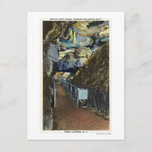 Postal Puente sobre Chasm que muestra el rock equilibrado