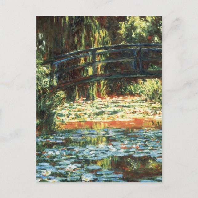 Postal Puente sobre el estanque acuático de Claude Monet (Anverso)