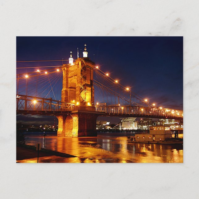 Postal Puente sobre el río Ohio en Cincinnati Ohio (Anverso)