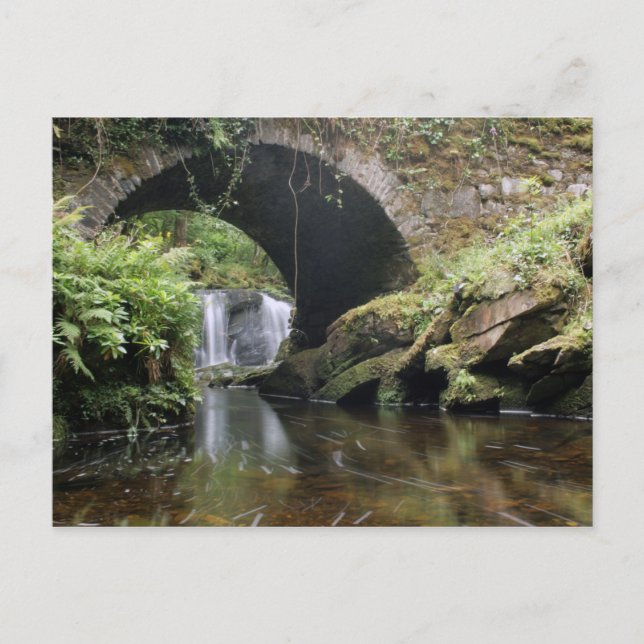 Postal Puente sobre la cascada Torc (Anverso)