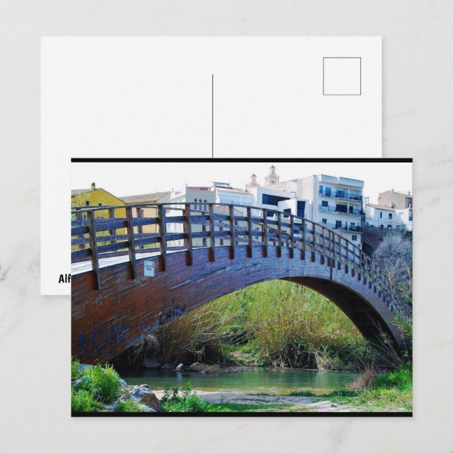 Postal Puente sobre Riba-roja de Túria (Anverso / Reverso)