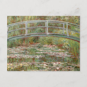 Postal "Puente sobre un estanque de lirios de agua" de Mo