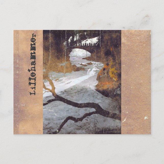 Postal Puente sobre una transmisión congelada por Alexand (Anverso)