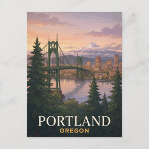 Postal Puente St. Johns de Portland Oregon Viaje