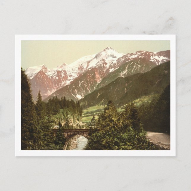 Postal Puente St Marie, valle de Chamonix, Francia (Anverso)