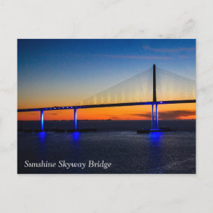 Postal Puente Sunshine Skyway, Florida Sunset