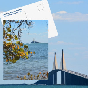 Postal Puente Sunshine Skyway St Petersburg Fotográfico