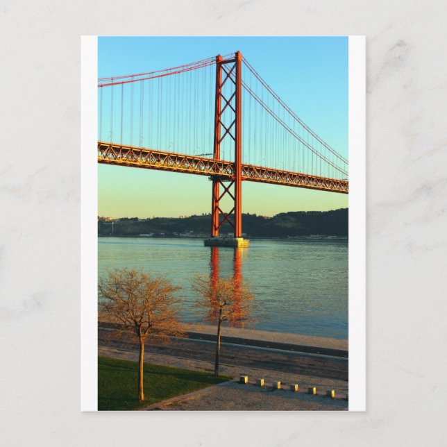 Postal Puente Tajo, Lisboa, Portugal (Anverso)