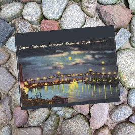Postal Puente Talmadge noche Savannah GA retro