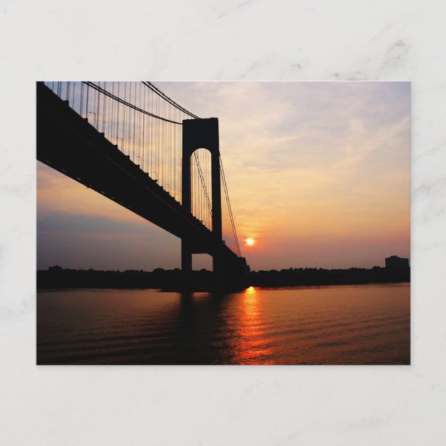 Postal Puente Verrazano al amanecer (Anverso)