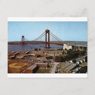Postal Puente Verrazano Narrows Nueva York Vista Vintage