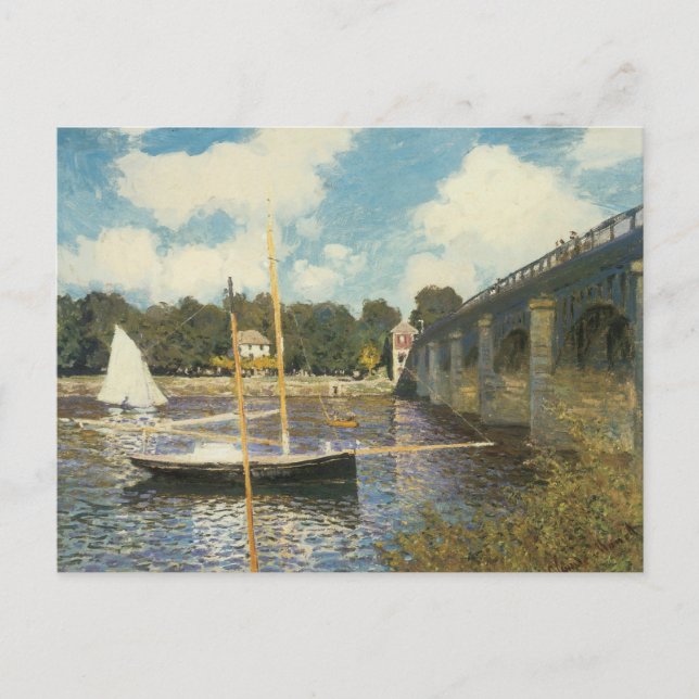 Postal Puente vial de Argenteuil por Claude Monet (Anverso)