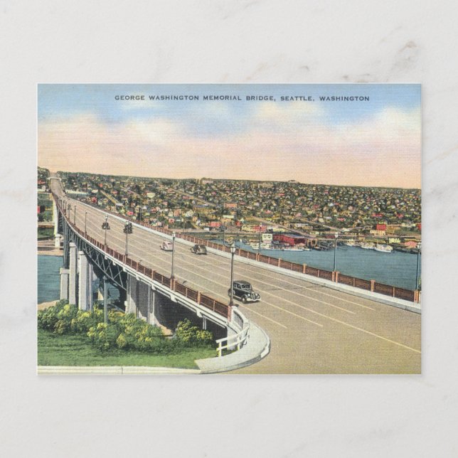 Postal Puente Vintage Seattle Aurora (Anverso)