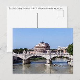 Postal Puente Vittorio Emanuele II y castillo de Sant'Ang