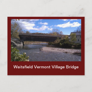 Postal Puente Waitsfield Vermont Village
