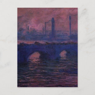 Postal Puente Waterloo, por Claude Monet, sobre el clima