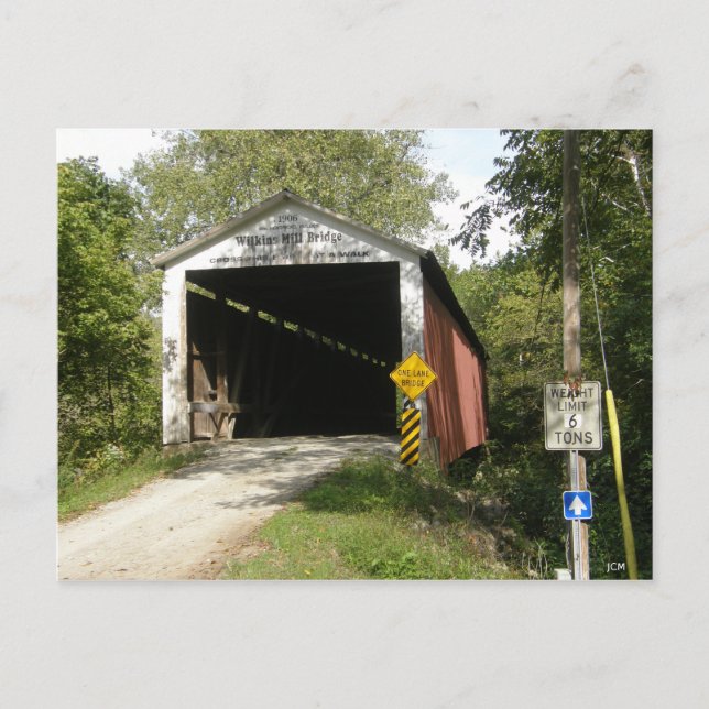 Postal Puente Wilkins Mill, Condado de Parke, Indiana, Po (Anverso)