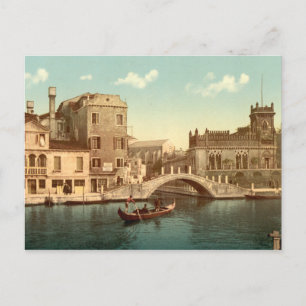 Postal Puente y Canal de Venecia