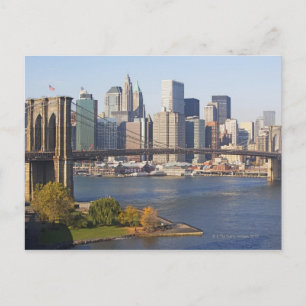 Postal Puente y paisaje urbano