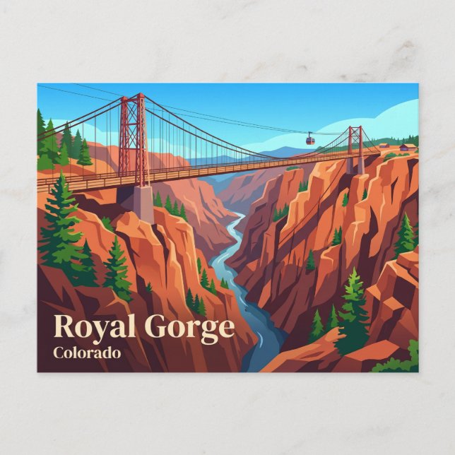 Postal Puente y Parque Royal Gorge EE. UU. (Anverso)
