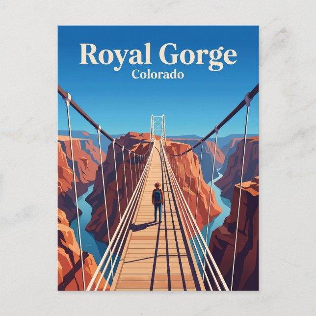 Postal Puente y Parque Royal Gorge USA (Anverso)