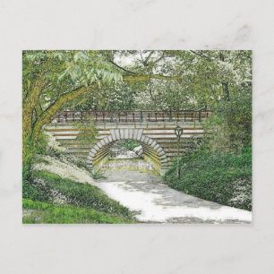 Postal Puente y sendero de Central Park